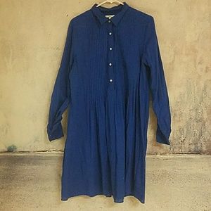 Gap blue cotton/linen dress